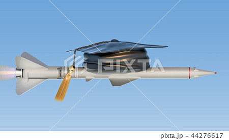 Smart Missile concept, missile with graduation cap Smart Missile concept, missile with graduation cap 44276617