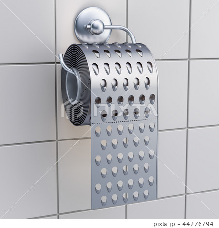 Toilet paper as grater, 3D rendering 44276794