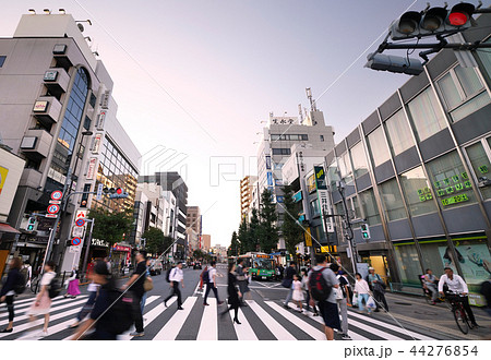日本の東京都市景観　目白通りからの街並みを望む（目白駅を出て左側） 44276854