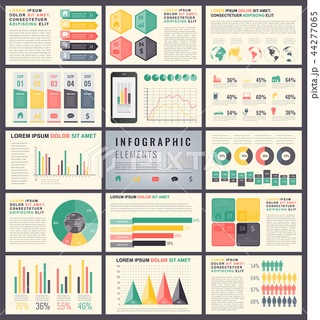 Infographic Elements with world map and charts. Vector Infographic Elements with world map and charts. Vector 44277065