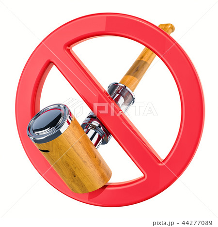 No vaping concept, forbidden sign electronic pipe 44277089