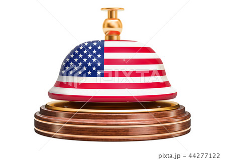 Reception bell with American flag, service 44277122