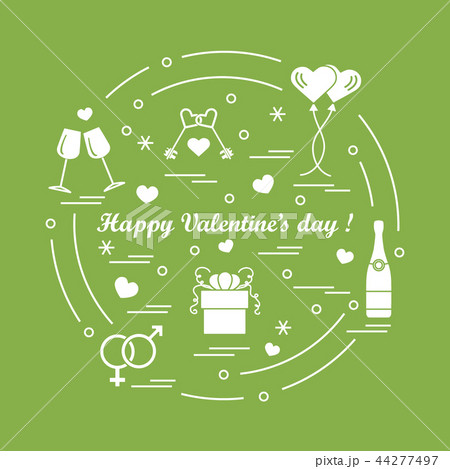 gifts, balloons, stemware, keys, gender symbols, 44277497