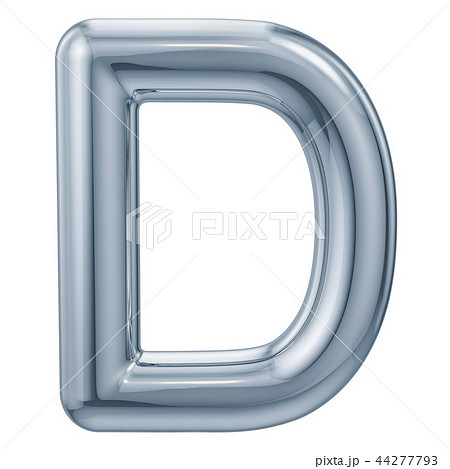 English metallic letter D, 3D rendering 44277793