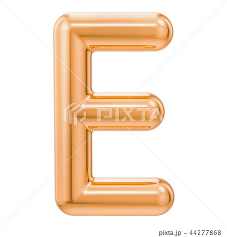 Golden letter E, 3D rendering 44277868