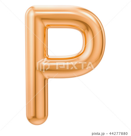 Golden letter P, 3D rendering Golden letter P, 3D rendering 44277880