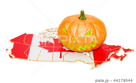 Halloween in Canada concept, 3D rendering Halloween in Canada concept, 3D rendering 44278044