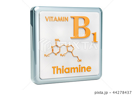 Vitamin B1, thiamine. Icon, chemical formula 44278437