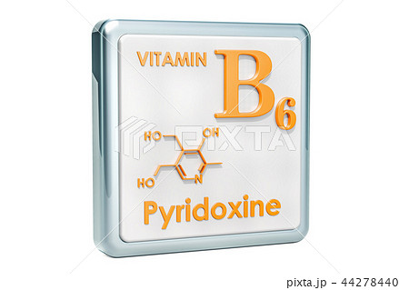 Vitamin B6, pyridoxine. Icon, chemical formula 44278440