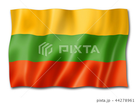Lithuanian flag isolated on white Lithuanian flag isolated on white 44278961