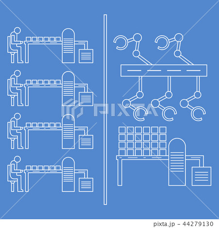 Smart automatic robotic production line 44279130