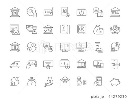 Set of Simple Icons of Bank. Set of Simple Icons of Bank. 44279230