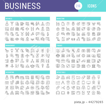 Set Vector Line Icons of Business. 44279265