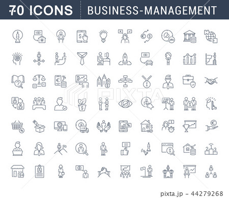 Set Vector Line Icons of Business-Management. 44279268