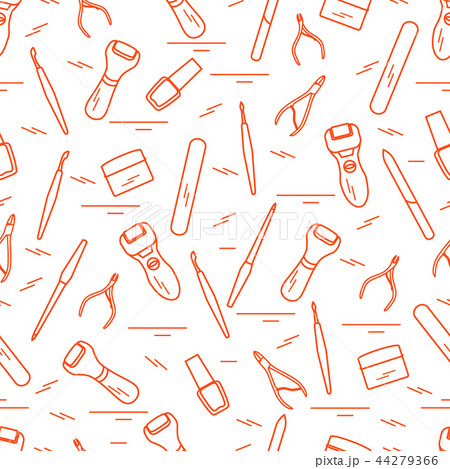 Seamless pattern with variety tools for manicure Seamless pattern with variety tools for manicure 44279366