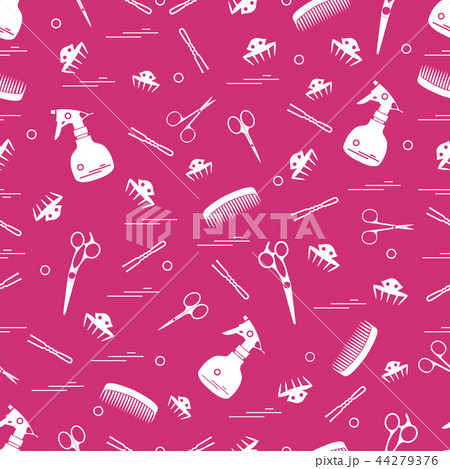Cute pattern of scissors, combs, hairclip, Cute pattern of scissors, combs, hairclip, 44279376