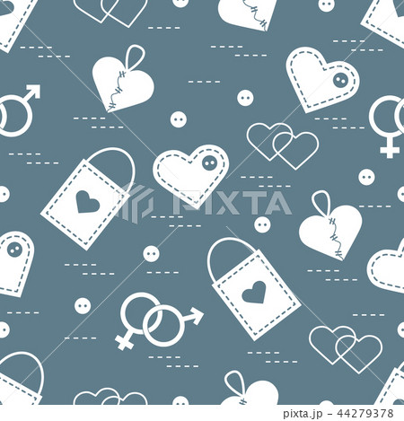 Cute seamless pattern with variety romantic Cute seamless pattern with variety romantic 44279378