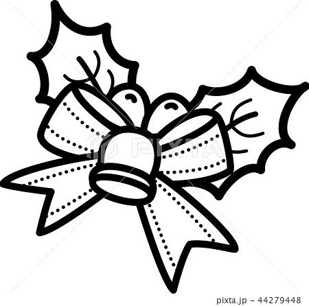 Black and white Christmas ribbon with simple - Stock Illustration  [107235324] - PIXTA