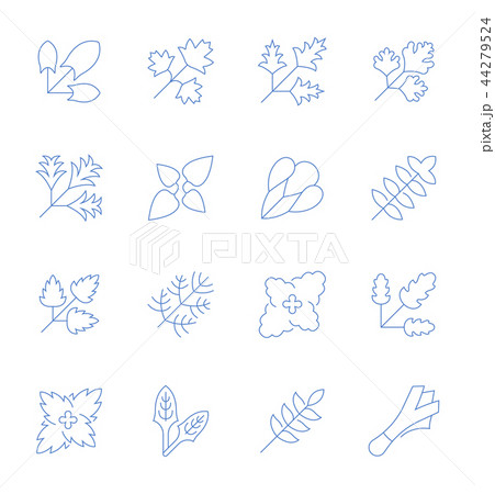 Set Vector Line Icons of Greenery. 44279524