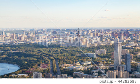 above view of southwest of Moscow with University above view of southwest of Moscow with University 44282685