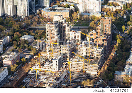 view of construction site in residential district view of construction site in residential district 44282795