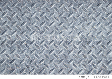 Worn Polished grungy Industrial Checker Plate Background Texture 44283981