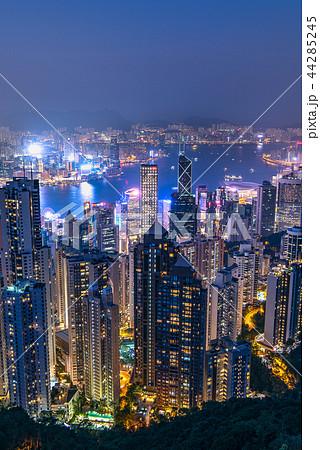 香港　夜景　ビクトリアピークから 44285245