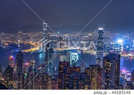 香港 夜景 ビクトリアピークから 香港 夜景 ビクトリアピークから 44285246