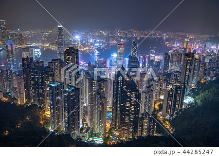 香港 夜景 ビクトリアピークから 香港 夜景 ビクトリアピークから 44285247