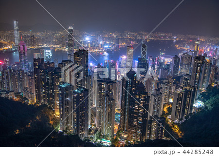 香港 夜景 ビクトリアピークから 香港 夜景 ビクトリアピークから 44285248