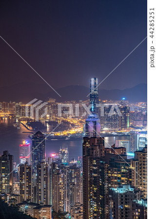 香港 夜景 ビクトリアピークから 香港 夜景 ビクトリアピークから 44285251