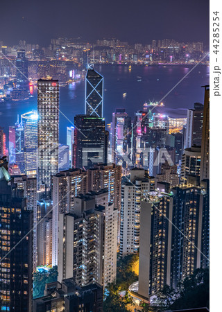 香港　夜景　ビクトリアピークから 44285254