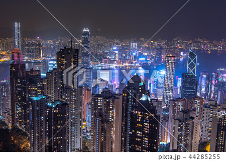 香港　夜景　ビクトリアピークから 44285255