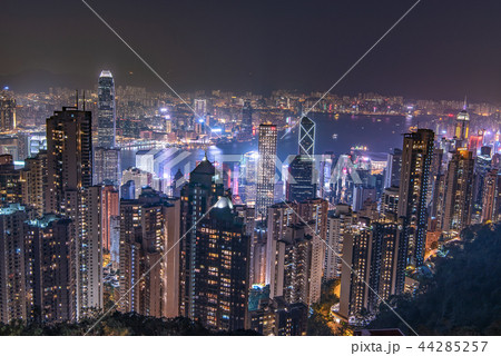 香港 夜景 ビクトリアピークから 香港 夜景 ビクトリアピークから 44285257