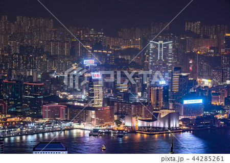 香港　夜景　ビクトリアピークから 44285261