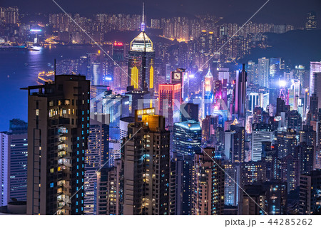 香港 夜景 ビクトリアピークから 香港 夜景 ビクトリアピークから 44285262