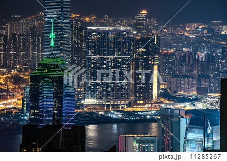 香港 夜景 ビクトリアピークから 香港 夜景 ビクトリアピークから 44285267