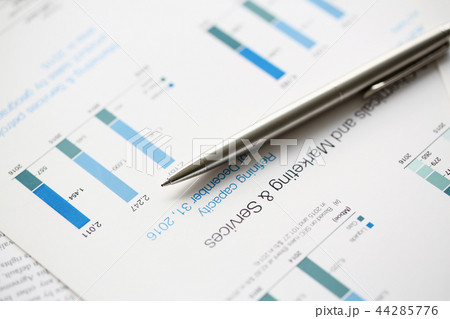 Financial statistics documents ball pen infographics Financial statistics documents ball pen infographics 44285776