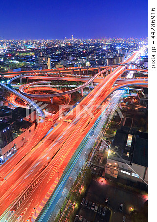東大阪ジャンクションの夜景 東大阪ジャンクションの夜景 44286916