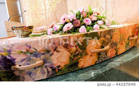funeral casket in a hearse or chapel funeral casket in a hearse or chapel 44287049