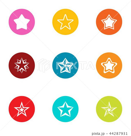 Stellar icons set, flat style 44287931
