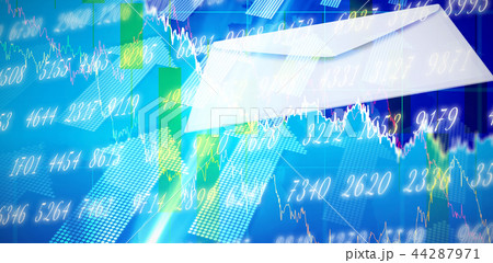 Composite image of graphic of envelope on white background Composite image of graphic of envelope on white background 44287971