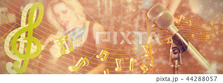 Composite image of close-up of microphone Composite image of close-up of microphone 44288057