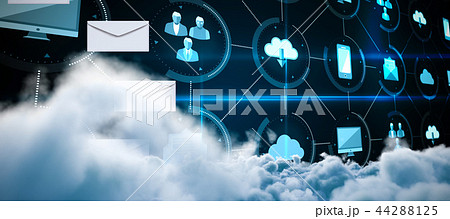 Composite image of digitally generated image of storm clouds 44288125