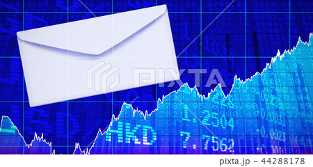 Composite image of graphic of envelope on white background Composite image of graphic of envelope on white background 44288178