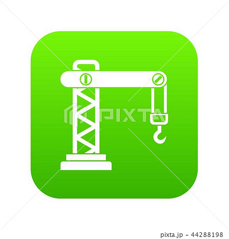 Crane icon digital green 44288198