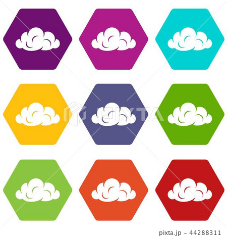 Information cloud icons set 9 vector 44288311