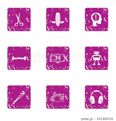 Software program icons set, grunge style Software program icons set, grunge style 44288430
