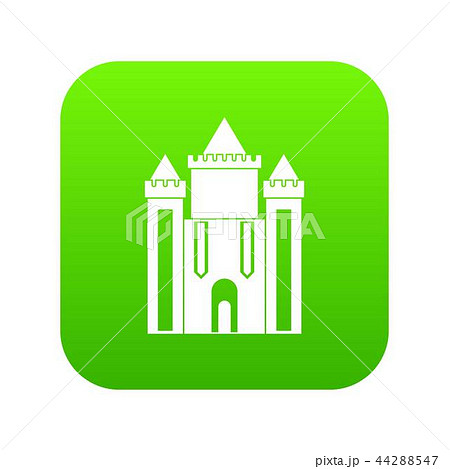 Ancient fort icon digital green Ancient fort icon digital green 44288547