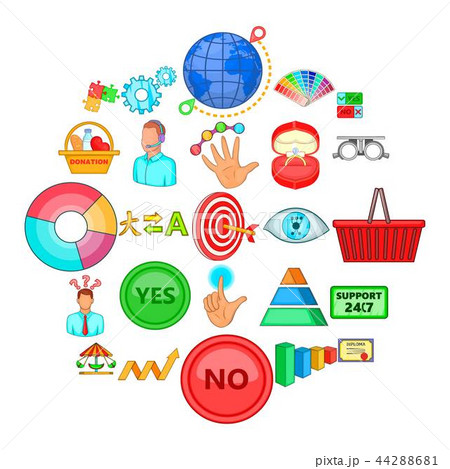 Responsiveness icons set, cartoon style Responsiveness icons set, cartoon style 44288681